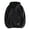 Black, variant on comerut Men Autumn Winter Hoodie Zipper Decor Hooded Thickened Long Sleeve Loose Pullover Elastic Cuff Warm Big Pocket Mid Length Streetwear Simple Style Men Hoodie