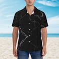 thumbnail image 4 of Goofa Black Marble Texture Abstract Hawaiian Shirt for Men, Unisex Summer Beach Casual Short Sleeve Button Down Shirts,Aloha Tropical Floral print shirt-Small, 4 of 9