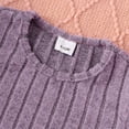 thumbnail image 6 of Zanarzt Baby Girl Fall Outfit Toddler Girl Toddler Girl Clothes Sets Warm Sweatshirt Pants Long Sleeve Spring Outfits 6PCS Purple,2-3 Years, 6 of 9