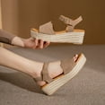 thumbnail image 5 of Ankle Strap Wedge Sandals for Women Summer High Heel Open Toe Buckle Gladiator Shoes Woman Non Slip Platform Sandals Female, 5 of 6