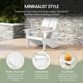 thumbnail image 6 of WestinTrends Riviera Outdoor HDPE Modern Adirondack Chair with Cup Holder (Set of 4), White, 6 of 14