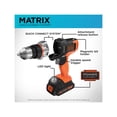 thumbnail image 3 of BLACK+DECKER Ensemble Combiné de Perceuse Sans Fil avec Étui, 6 Outils (BDCDMT1206KITC), 3 of 8