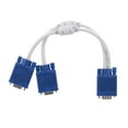 thumbnail image 4 of Amdohai Câble VGA 1 Mâle vers 2 Femelles Câble Adaptateur VGA pour Bureau/ordinateur Portable/projecteur/stb avec Double Anneau Magnétique, 4 of 7