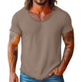 thumbnail image 1 of M Y M Camisa sin Mangas Color Sólido Clásico Ropa Deportiva Casual para Cualquier Temporada Camisas de Lino de los Hombres, 1 of 8