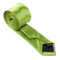 thumbnail image 1 of Cravate Décontractée Unisexe Slim Cou Cravate Étroite - Vert Jaune Uni, 1 of 4