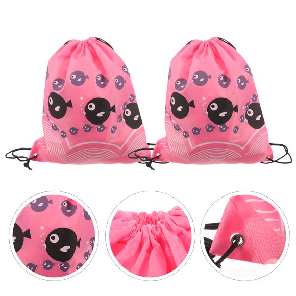 YSNOOWE 2Ud Bolsas Deportivas Con Cordón Rosa Y Ajustables Para Almacenamiento Y Viaje