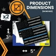 thumbnail image 2 of Magnet Me Up Thin Blue Line Flag Decal Sticker, 3x5", 2-Pack – Made in USA, 2 of 7