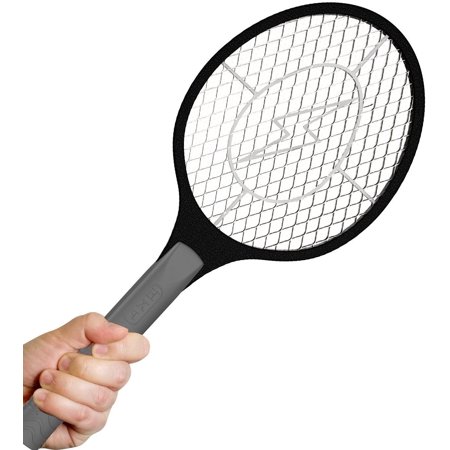 BugzOff Electric Fly Swatter Racket Best Zapper for Flies Swat Insect, Wasp, (Best Way To Catch Wasps)