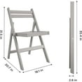 thumbnail image 5 of CoscoProducts COSCO XL Wood Slat Back Folding Chair, 2-Pack, Gray Grey, 5 of 8