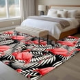 thumbnail image 4 of Large Area Rugs for Living Room Bedroom, Red Flamingo 6'x9' Rug Washable Carpet Runner Indoor Outdoor, Summer Tropical Plants Leaves Botanical Black Non Slip Floor Mats Rug for Kitchen, Playroom, 4 of 8
