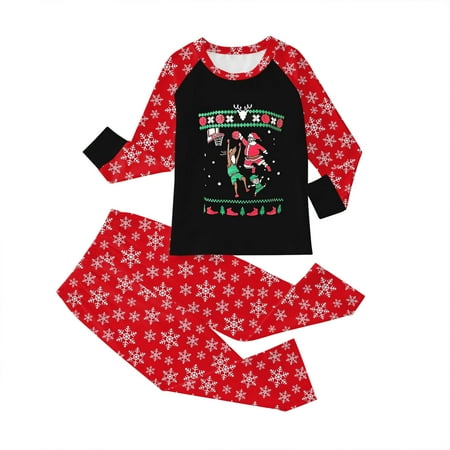 

Family Matching Outfits Christmas Deer Plaid Print Long Sleeve T Shirt Top And Pants Xmas Sleepwear Holiday Pajamas Matching Clothing Set (7 Years-8 Years)