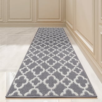 Large Non-Slip Kitchen Runner Rug - Super Absorbent Chenille Mat For Sink Area, Washable