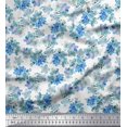 thumbnail image 1 of Soimoi Velvet Fabric Scorpion Grasses Floral Fabric Prints By Yard 58 Inch Wide, 1 of 3