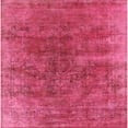 thumbnail image 1 of Ahgly Company Machine Washable Indoor Square Industrial Modern Violet Red Pink Area Rugs, 5' Square, 1 of 7