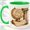 Green, variant on Vintage Globe Accent Mug, 11oz Ceramic Coffee Cup for History Teachers