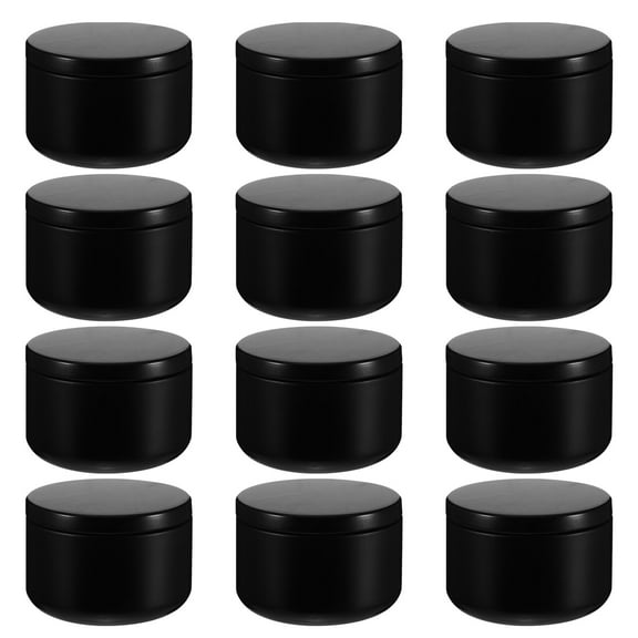 Masteelf 12 Pcs Essential Oil Candle Jar Empty Container Votive Candles Scented Bulk Travel Black