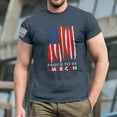 thumbnail image 4 of Yiaimeir Men's Patriotic T-Shirt With Distressed American Flag Print Proud to Be American Short Sleeve Tee Streetwear,Size M-3XL, 4 of 5