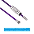 thumbnail image 4 of Uxcell 5.9 Inch Stainless Steel Wire Keychain Cable Key Ring Loop, Purple, 15 Pack, 4 of 7