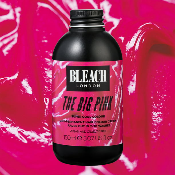 Bleach London Super Cool Color Semi-Permanent Hair Color Cream, Big Pink,   oz 
