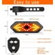 thumbnail image 5 of Intermitentes de bicicleta y luces traseras con control remoto inalámbrico, 5 modos de luz diferentes, recargables, impermeables, fáciles de instalar, para ciclismo nocturno, 5 of 5