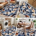 thumbnail image 5 of 3'x5' Area Rugs, Navy Blue Burnt Orange Botanical Indoor Outdoor Area Rug for Living Room Bedroom, Abstract Palm Leaf Washable Bathroom Rugs Kitchen Floor Carpet Mats Home Decor Aesthetic, 5 of 8