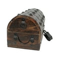 thumbnail image 6 of Nautical Cove Pirate Treasure Chest with Lock and Skeleton Key, Wooden Storage Chest, Pirate Decor, Decorative Wooden Box, Keepsake Box, Medium, 6 of 8