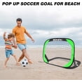 thumbnail image 3 of BOHEN Pop Up Soccer Goals for Kids-Foldable Portable Soccer Net for Outdoor Indoor Backyard Beach(3.3x2.2FT,2 Pack,Green), 3 of 7
