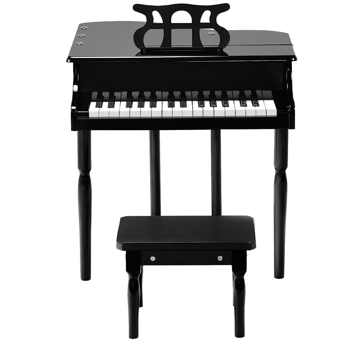 Costway Children 30 Key Toy Grand Baby Piano with Kids Bench Wood Black