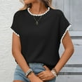 thumbnail image 2 of Horkkom Short Sleeve Sweater for Women Crew Neck Pullover Sweaters Summer Loose Casual Tops S, 2 of 9