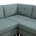 thumbnail image 5 of Pale Green Massa Flannel 4-Piece Couch Living Room Sofa Set Modular sofa, 5 of 6