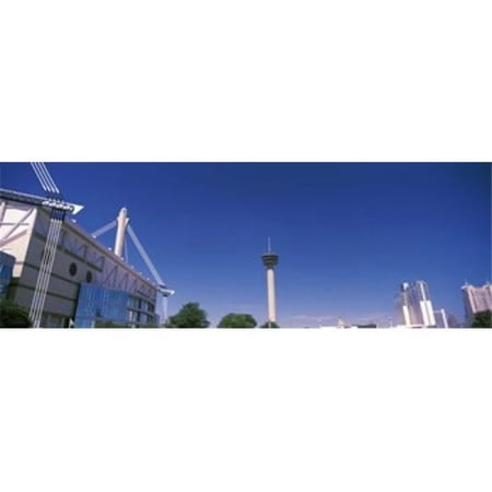 Buildings in a city Alamodome Tower of the Americas San Antonio Marriott Grand Hyatt San Antonio San Antonio Texas USA Poster Print by - 36 x 12