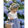 thumbnail image 2 of 2Bunnies Girls' 12M-10yr Peony Lace Straight Long Sleeve Knee Flower Girl Dress, 2 of 7