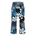 thumbnail image 4 of LEBONYARD Trousers for Women High Waisted,Womens Pants Clearance under $10,Women Casual Pants Straight Leg Drawstring Elastic Waist Loose Comfy Trousers with Pockets Blue L, 4 of 5