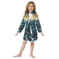 thumbnail image 6 of FORMRS Niños Bathrobe Unisex Hooded Robe Soft Plush Pajamas Sleepwear, Size 2-3T, Blue Mountains, 6 of 7