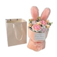 thumbnail image 1 of Ramo de flores de ganchillo completado, ramo tejido a mano, ramo de flores de ganchillo completo para suministros de fiesta, regalo del Día de San rosa, 1 of 8