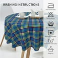 thumbnail image 6 of Tablecloth Round, Yukon Territory Canada Tartan Washable Table Cover for Farmhouse Kitchen Dining Picnic Party Indoor Outdoor Table Mats 60 inch, 6 of 6