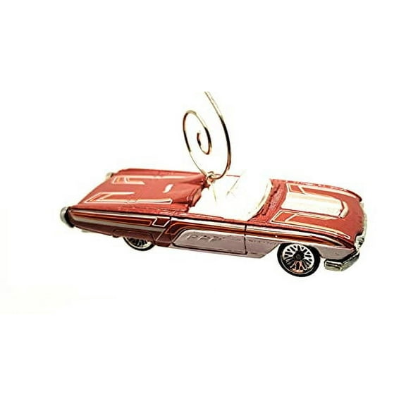 Ford T-Bird Lowrider Christmas Ornament 1:64 Red