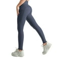 thumbnail image 5 of UUE 25"Inseam Blue Soft leggings with Pockets for women and girls, High waist soft leggings for Yoga and Running,Hiking,Cycling, 5 of 6