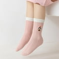 thumbnail image 4 of Dyfzdhu 3 Pairs Kids Girls Socks Cute Printed Comfortable Non Slip Pink Socks Autumn Winter Thermal Crew Socks, 4 of 6
