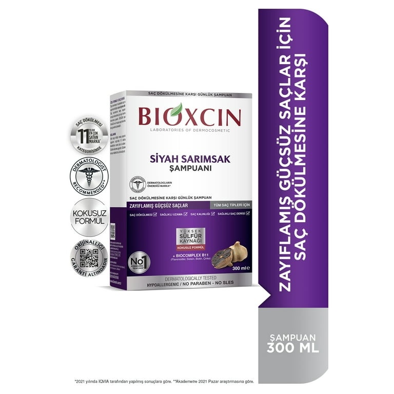 Bioxcin Black Garlic Shampoo 300 ml - Shedding Garlic Bioxcin Black Garlic Shampoo 300 ml - Shedding Garlic