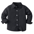 thumbnail image 5 of dmqupv Dress Shirts for Toddler Boys Collared Shirt Long Sleeve Performance Stretch Print Active Casual Shirts for Boys Black,18-24 Months, 5 of 5