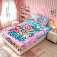 thumbnail image 4 of meiyoeat Graffiti 67 Number Baseball Twin Sheets for Girls, Sprinkle Dessert Drip Bedding, 3 Pieces, 1 Flat Sheet, 1 Fitted Sheet and 1 Pillowcase, 4 of 5