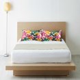 thumbnail image 6 of Yayeee Pillowcase Standard Size Set of 2 Satin Wrinkle Resistant Pillow Case, Pink Floral Blooms, 6 of 8