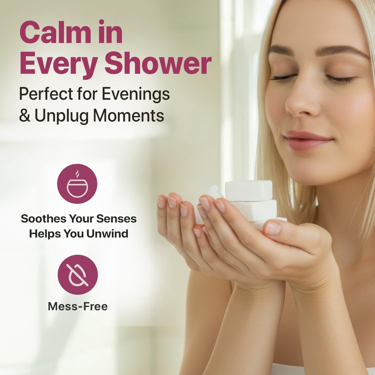 Shower Steamers Aromatherapy - USA Made with Natural Ingredients & Lavender Oil, Christmas Stocking Stuffers for Women, Wife & Mom, Large Stress Relief Shower Bombs, White Elephant Relaxing Spa Gifts