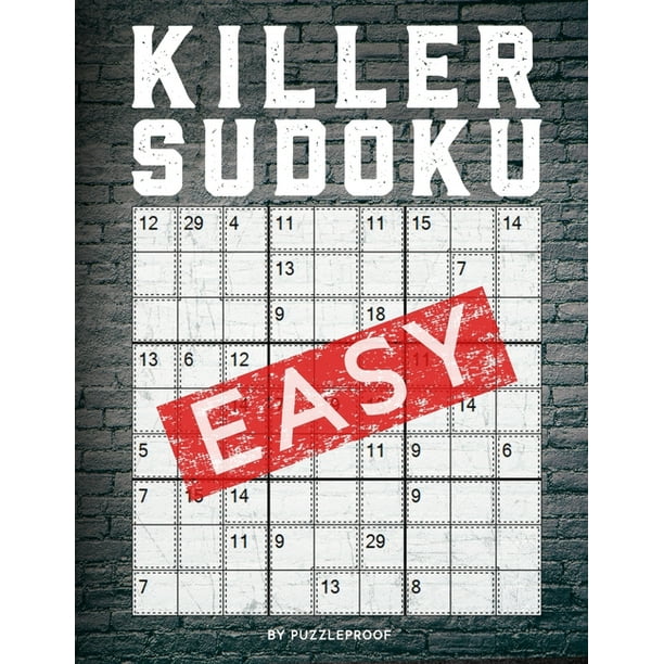 killer sudoku puzzle books for adults killer sudoku easy 250 easy killer sudoku sumdoku puzzles for beginners 2 large size puzzles per page solutions included paperback walmart com