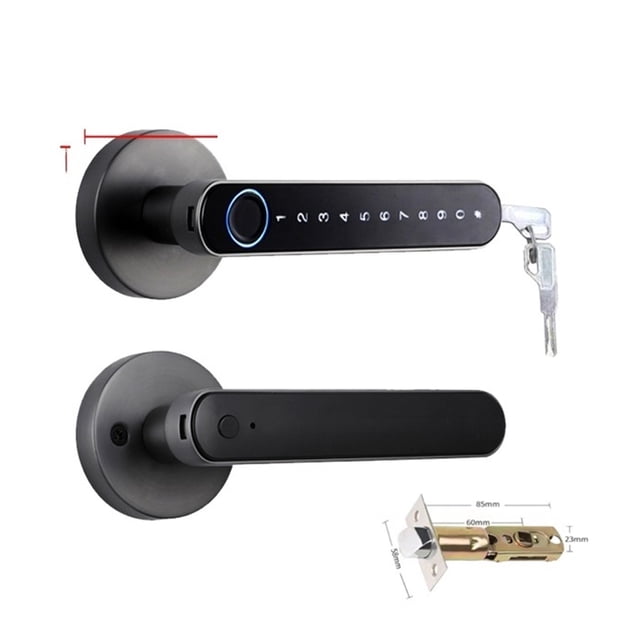 Door Lock, Tuya Biometric Fingerprint Smart Door Lock Password Electronic Digital Lock Keyless Entry Door Knobs Lock For Bedroom Home ,Easy to Install