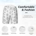 thumbnail image 5 of Lsque Mens Swim Trunks Snowflake Minimalist Pattern - Bathing Suit Compression Liner - Beach Swim Shorts Swimwear - (S-3XL) - Stretch Quick Dry -X-Large, 5 of 9