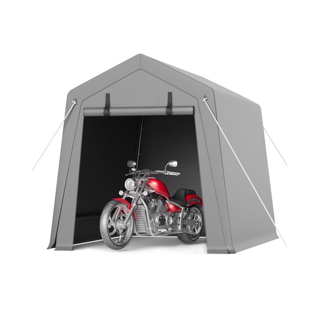 Eastvita Remise de Rangement Portable 6 X 8 Pi avec Porte à Glissière Enroulée