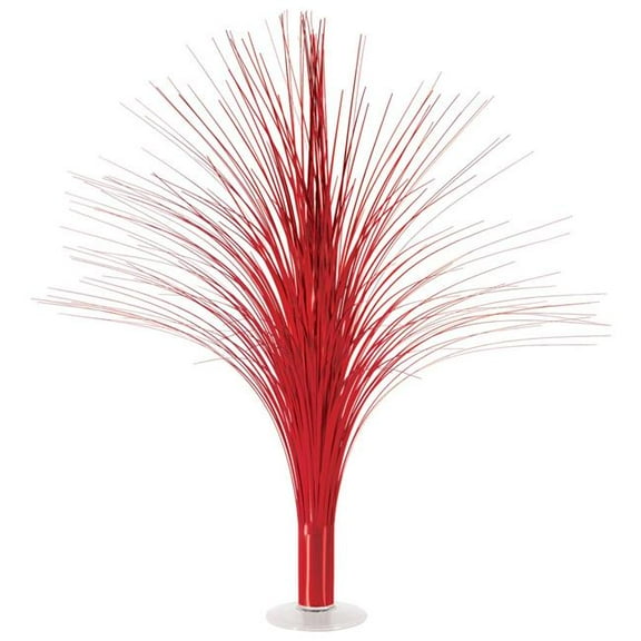 Beistle 53929-R 19 in. Metallic Spray Centerpiece, Red - Pack of 6