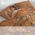 thumbnail image 5 of Boho Yellow Flowers Bedding 3 Piece Duvet Cover Set Twin Size, Spring Abstract Watercolor Floral Leaf Microfiber Comforter Cover with Zipper Closure & Pillowcases, Wrinkle & FadeResistant Quilt Cover, 5 of 9